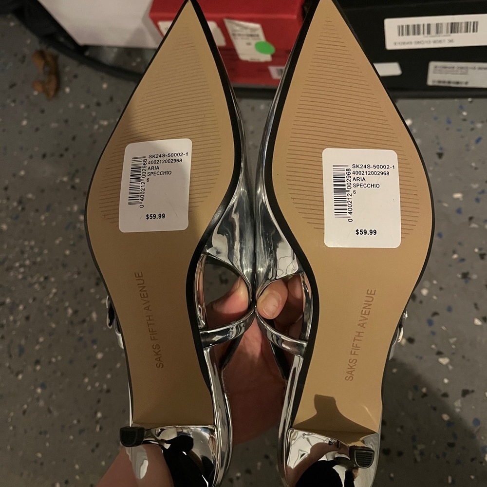 Silver Women's Heels - Picture 2 of 2